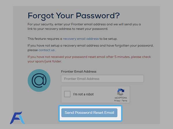 click on Send Password Reset Email